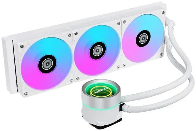 Alt view image 2 of 5 - Lianli Water Cooling Kit Galahad Series II Trinity 360 White 1.1 inch (27 mm) Thick Radiator, Equipped with ARGB Fan, Japanese Authorized Dealer