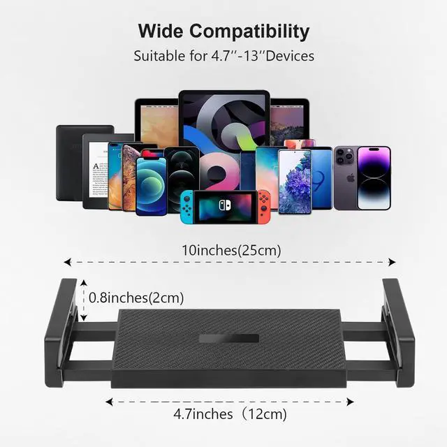 Alt view image 5 of 5 - IceFun Tablet Floor Stand with Two Bases, Adjustable Universal Metal Tablet Stand Holder Supports Both Floor and Desktop UseCompatible with iPad/iPhone/Kindle or Other 4.7~13Devices
