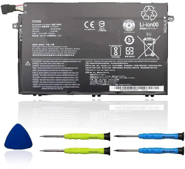 Main image of OUWEE L17C3P51 Laptop Battery Compatible with Lenovo ThinkPad E14 E15 E480 E485 E495 E580 E585 E490 E590 E595 Series SB10K97609 01AV448 L17M3P52 01AV447 L17L3P51 01AV445 L17M3P51 01AV446 11.1V 45Wh