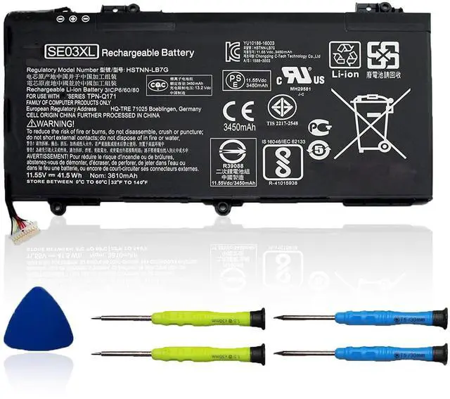 Main image of OUWEE SE03XL Laptop Battery Compatible with HP Pavilion 14 14-AL000 14-AL125TX 14-AL136TX Series SE03041XL HSTNN-LB7G HSTNN-UB6Z TPN-Q171 849568-421 849568-541 849908-850 11.55V 41.5Wh 3615mAh