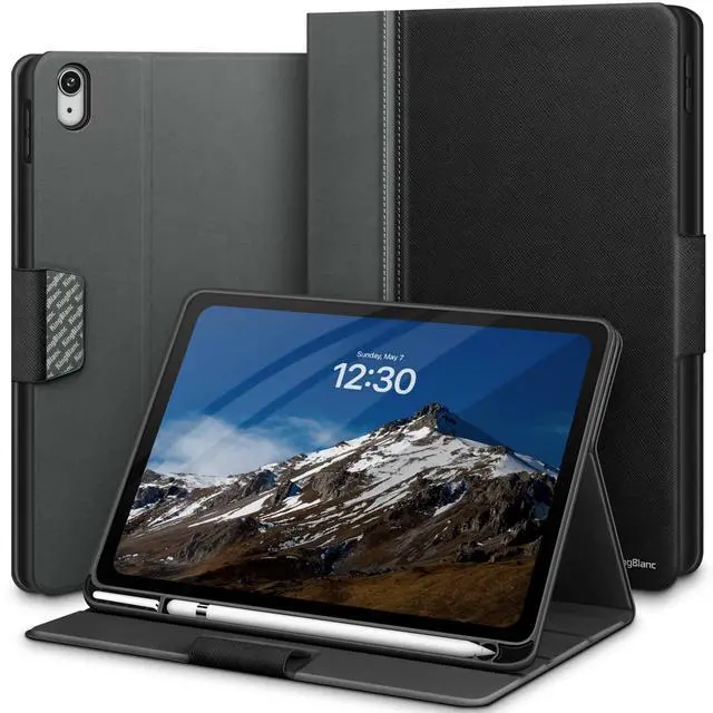 Main image of KingBlanc Case for iPad (A16) 11th Generation 11 Inch 2025, iPad 10th Gen 10.9 Inch 2022 with Pencil Holder, PU Leather Protective Cover, Auto Sleep/Wake, Viewing/Typing Angle, Magnetic Clasp, Black