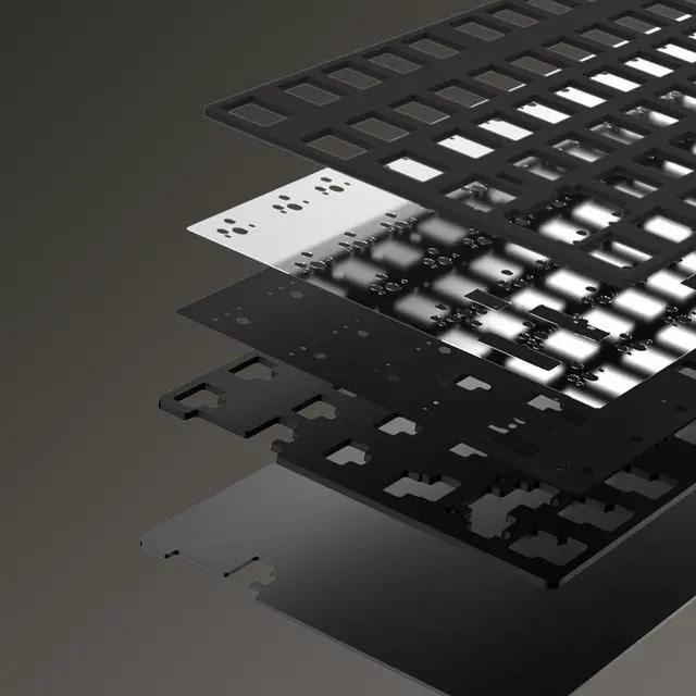 Alt view image 5 of 5 - KEEBMONKEY WOBKEY Crush 80 Reboot CNC Aluminum 5-Second Quick-Release Triple-Mode Connectivity Mechanical Keyboard with Superior Acoustics (Lite Silver)