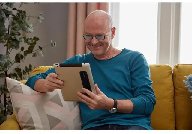 Alt view image 5 of 5 - Always With You ThinOptics Blue Light Blocking Reading Glasses for Computers & Screens - Ultra Lightweight and Durable - Rectangular Clear 2.0x