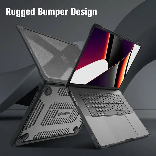 Alt view image 5 of 5 - Fintie Case for MacBook Pro 14 Inch A3401 A3185 A3112 A2992 A2918 A2779 A2442 with M4 M3 M2 M1 Chip (2024 2023 2022 2021 Release) - Heavy Duty Rugged Hard Shell Case Cover with TPU Bumper (Glittering)