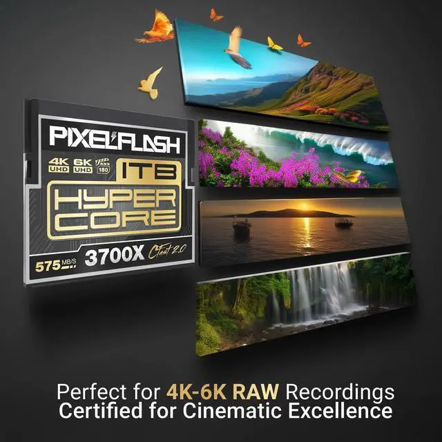 Alt view image 4 of 5 - PixelFlash 1TB CFast 2.0 Card 3700X HyperCore 575MB/s SATA3 VPG180, CFast Card for DSLR Cinematic Video & Photo Cams Lab Tested, Certified Flash Memory 1 TB 2025 Model