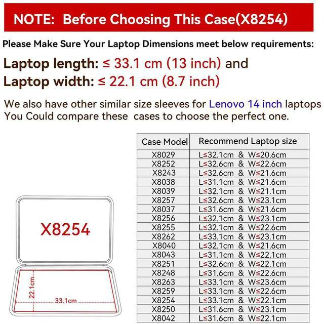 Alt view image 2 of 5 - Smatree Hard EVA Protective Sleeve Case Compatible for 14 inch Lenovo Slim 7 Pro X Laptop Notebook Bag (X8254)