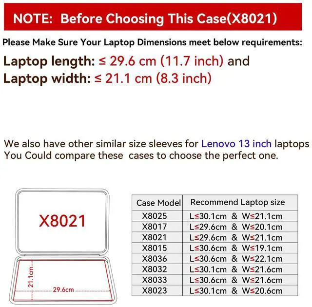 Alt view image 2 of 5 - Smatree Hard EVA Protective Sleeve Case Compatible for 11.6 inch Lenovo ThinkPad Yoga 11e Gen 5, for 13 inch Lenovo ThinkPad X1 Nano Gen 3/1, for 13inch ThinkBook 13x Gen4/2 Laptop (X8021)