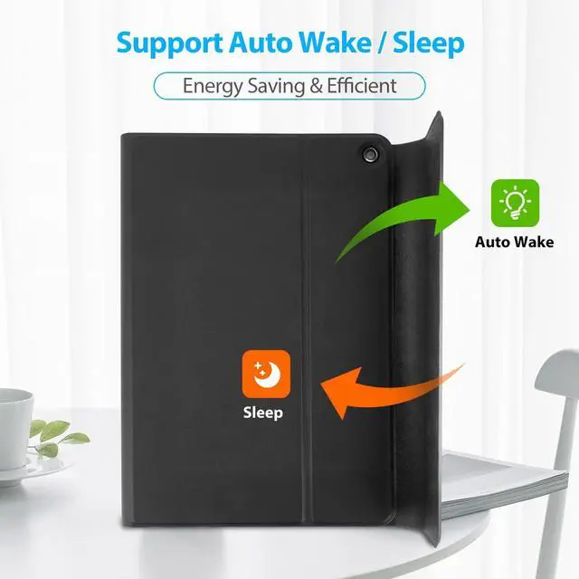 Alt view image 4 of 5 - FunYaung Backlit Keyboard Case for Fire HD 10/10 Plus Tablet (2021 Release, 11th & 2023 Release, 13th) 10.1 inch, Slim Cover with 7 Colors Light Wireless Detachable Backlit Keyboard