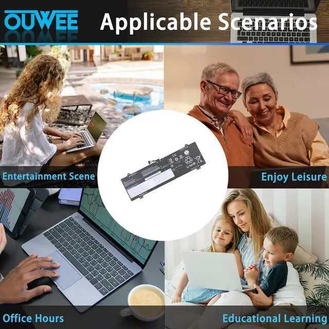 Alt view image 5 of 5 - OUWEE L19C4PDC L19M4PDC L19L4PDC Laptop Battery Replacement for Lenovo Ideapad Yoga 7i 2020 2021 2022 7-14ITL5 7-15ITL5 7-14ACN6 7-14ARB7 Series 5B10Z26479 SB10Z26481 5B10Z26482 15.36V 71Wh 4622mAh