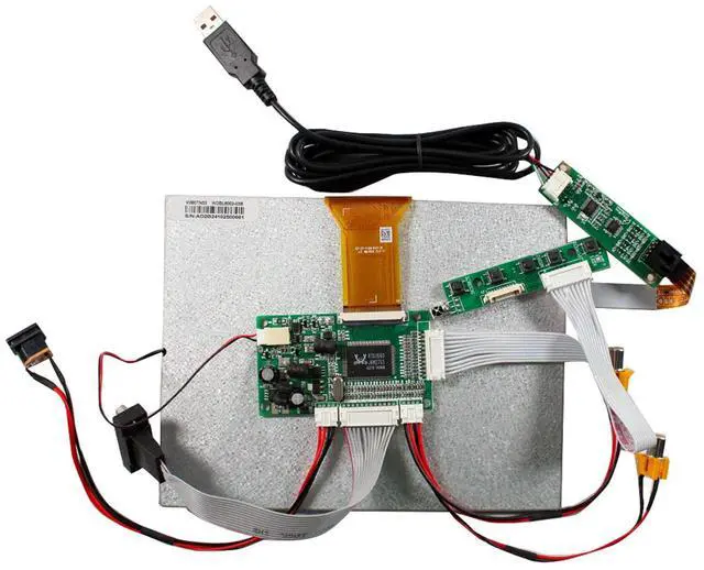 Alt view image 3 of 5 - FanyiTek 8" EJ080NA-05A 800X600 TTL LCD Screen with 4-Wire Resistive Touch Panel and VGA 2AV Controller Board 50pins