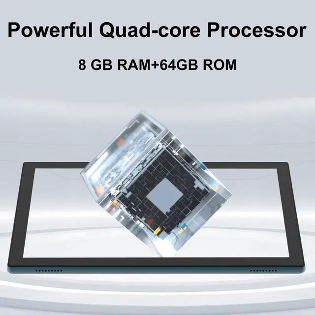 Alt view image 3 of 5 - BYANDBY Android 14, 2 in 1 Tablet with Keyboard, 10 inch Tablets, 8GB+64GB/1TB Expand, 2.4G+5G+Wi-Fi 6, Dual Camera, 6000 mAh, BT, GMS, Games, with Case (Green)