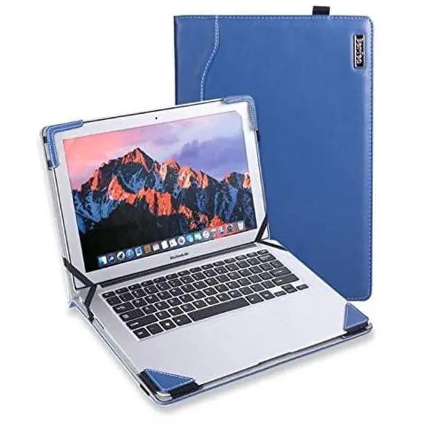 Alt view image 2 of 5 - Laptop Case Cover Compatible with Dell Inspiron 14 5402 5405 5408 5409 5410 5490 5498 5401 14 inch Notebook Sleeve PU Leather Stand Hard Protective Skin