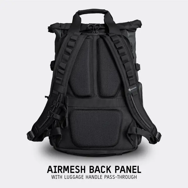 Alt view image 3 of 5 - WANDRD PRVKE 21L Backpack: Weather-Resistant Travel & Camera Backpack with Laptop Sleeve, Quick Side Access, Clamshell Opening  Ideal Photography & Travel Bag (Black)