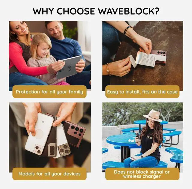 Alt view image 5 of 5 - WaveBlock iBlock Protection Sticker for iPad Pro 5 M1 12.9", Harm Blocker for Tablet, 5G Shield Reduction, Fits Beneath Case