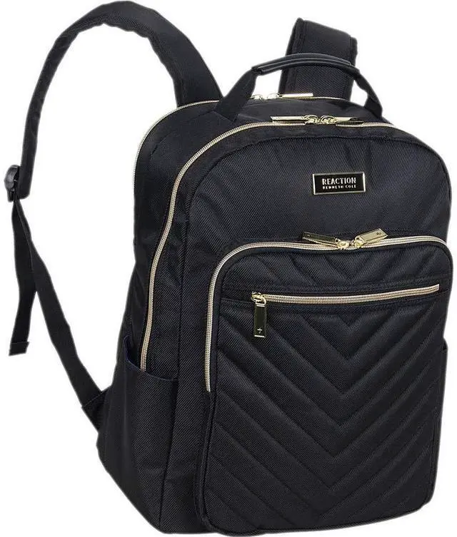 Main image of Kenneth Cole REACTION Women's Chelsea Chevron 15" Laptop and Tablet Backpack, Black