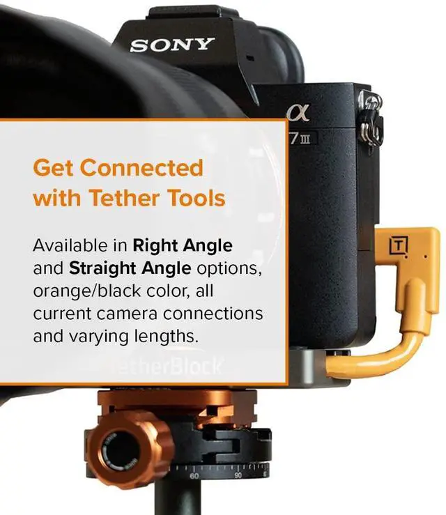Alt view image 5 of 5 - Tether Tools TetherPro USB-C to 2.0 Mini-B 5-Pin Cable | for Fast Transfer and Connection Between Camera and Computer | High Visibility Orange | 15 feet (4.6 m)