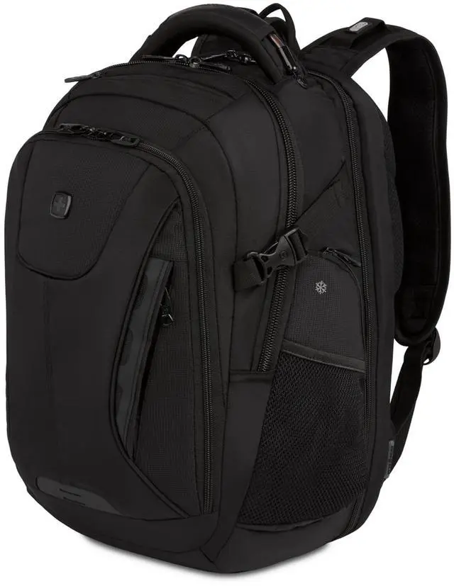 Main image of SwissGear Travel Tech Elite Laptop Backpack  Fits Laptops up to 16  ScanSmart TSA-Friendly Backpack with USB Port, Shoe Compartment & Organizer Pockets  Black