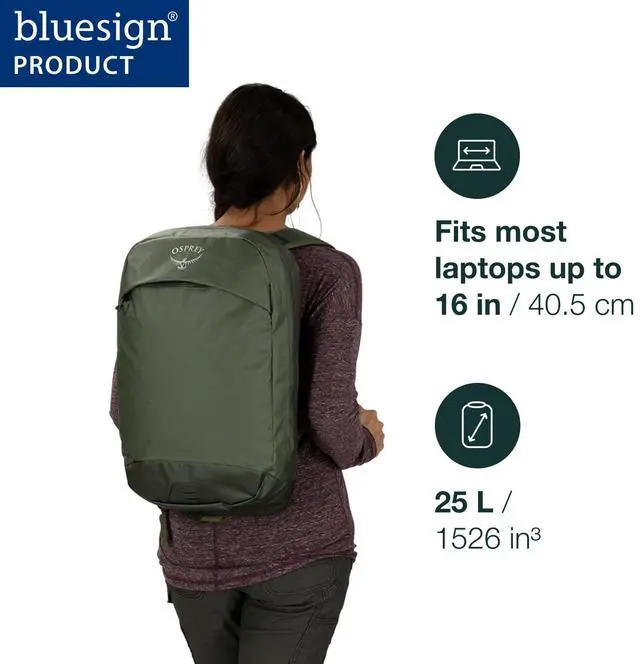 Alt view image 2 of 5 - Osprey Transporter Panel Loader Commuter Backpack, Black