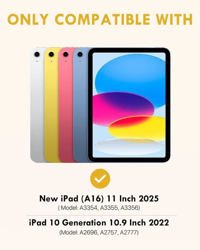 Alt view image 2 of 5 - MoKo for iPad (A16) 11th Generation Case with Keyboard 11 inch 2025, iPad 10th Generation 10.9 inch Keyboard Case with Pencil Holder, Multi-Angle Detachable Bluetooth Keyboard, White