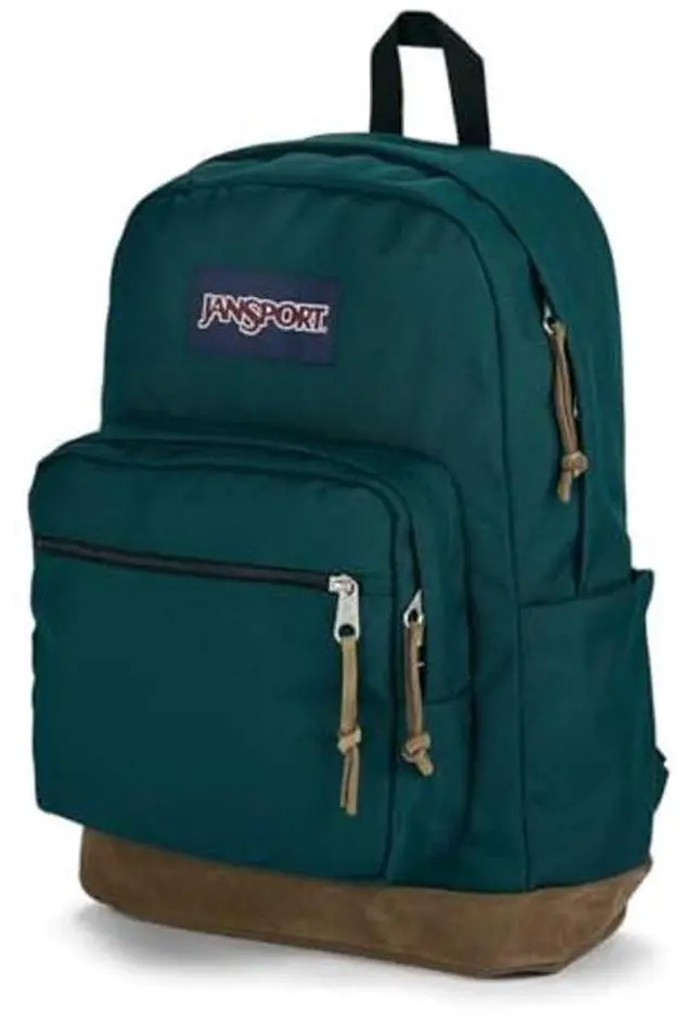 Alt view image 2 of 5 - JanSport Right Pack Backpack - Durable Daypack with Padded 15" Laptop Sleeve, Spacious Main Compartment & Integrated Water Bottle Pocket - Deep Juniper