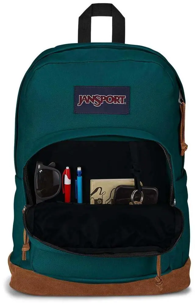 Alt view image 4 of 5 - JanSport Right Pack Backpack - Durable Daypack with Padded 15" Laptop Sleeve, Spacious Main Compartment & Integrated Water Bottle Pocket - Deep Juniper