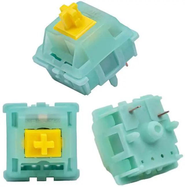 Main image of Gateron Jade Yellow Pro V3 Linear Keyboard Switch,5-Pin 55gf Pre-lubed Gaming Keyboard Switch Compatible with MX Mechanical Keyboard(72PCS,Jade Yellow Pro)
