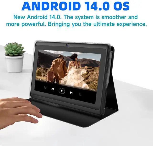 Alt view image 2 of 5 - Tablet 7 inch Android 14 Tablets, 8GB RAM 32GB ROM 1TB Expand, Quad-Core Processor Tablet PC, WiFi, Bluetooth, 3000mAh Battery, 1024 x 600 HD IPS Touch Screen, 2MP+5MP Dual Camera, GMS Certified