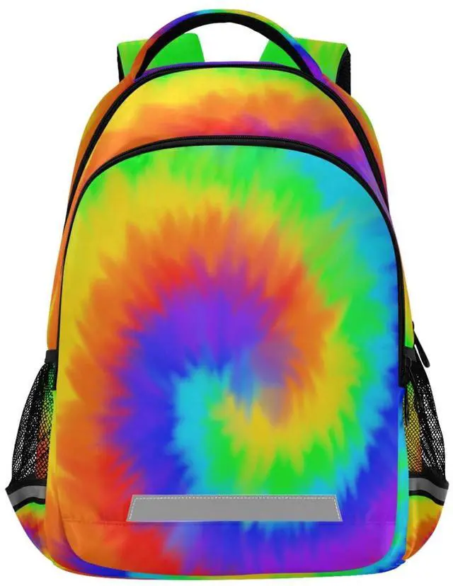 Main image of ALAZA Rainbow Tie Dye Spiral Backpacks Travel Laptop Daypack School Book Bag for Men Women Teens Kids