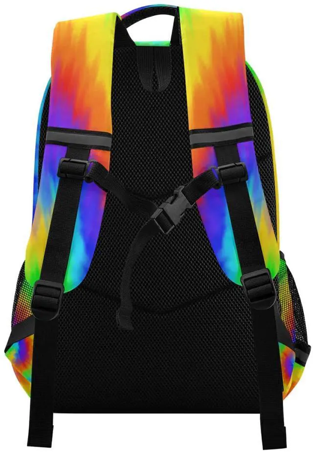 Alt view image 2 of 5 - ALAZA Rainbow Tie Dye Spiral Backpacks Travel Laptop Daypack School Book Bag for Men Women Teens Kids
