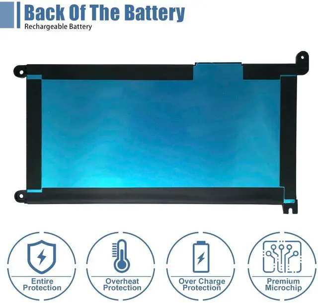 Alt view image 4 of 5 - VANPIR YRDD6 Laptop Battery Replacement for Dell Inspiron 5481 5482 5491 2-in-1 3493 3582 3593 3793 7586 5480 5485 5491 5493 5584 5585 5590 5593 5594 5598 Vostro 3491 5481 5581 5490 5590 Series 42Wh