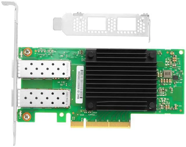 Alt view image 3 of 5 - Vogzone 25GbE NIC Card for Mellanox MCX512A-ACAT, PCIe 3.0 x8 25Gb Ethernet NIC with Mellanox ConnectX-5 En Chipset, Dual SFP28 Network Card Support RDMA