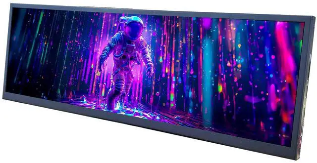 Main image of VSDISPLAY 12.7 Inch 2880x864 2K Stretched Bar LCD Screen with USB Type-C/DP Video Input Secondary Display for PC/Computer/Laptop CPU GPU RAM Data Monitoring