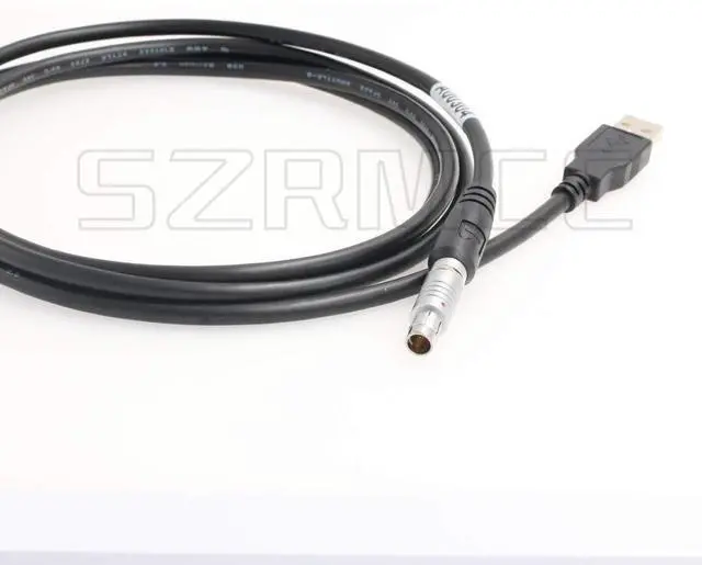 Alt view image 2 of 4 - SZRMCC Fischer 5 pin Male to USB A00304 Data and Power Cable for Top-con Hiper V II Pro GB GR GPS
