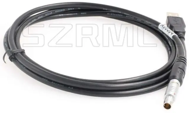 Alt view image 3 of 4 - SZRMCC Fischer 5 pin Male to USB A00304 Data and Power Cable for Top-con Hiper V II Pro GB GR GPS