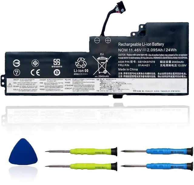 Main image of OUWEE SB10K97578 01AV421 Laptop Battery Compatible with Lenovo ThinkPad A475 A485 T470 T480 TP25 Series Notebook 01AV489 01AV420 SB10K97577 01AV419 SB10K97576 11.46V 24Wh 2095mAh