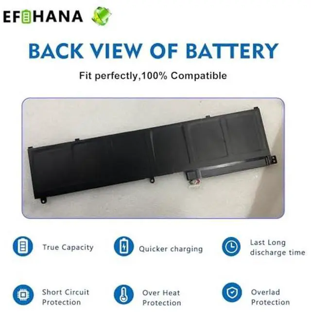 Alt view image 2 of 5 - EFOHANA C32N2002 Laptop Battery Replacement for ASUS ZenBook Flip 15 UX535LI, UX564EH, UX564EH-EZ004T, ZenBook Pro 15 UX535 UX535L Series 0B200-03770000 11.55V 96Wh 8230mAh