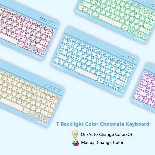 Alt view image 3 of 5 - MMK for iPad Air 13 inch (M2) 2024 & for iPad Pro 12.9 Case with Keyboard, Keyboard case for iPad Pro 12.9 inch 6th 5th & iPad Air 13 inch, Backlit Bluetooth Wireless Keyboard with Pencil Holder,Blue