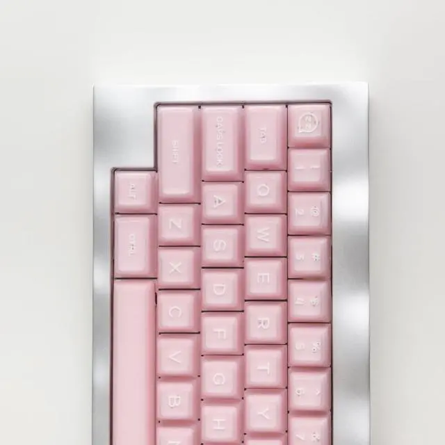 Alt view image 2 of 5 - ULTRAEQUIP Keycap Set Pink Jade, 160 Keys RSA Profile PBT Keycaps Double Shot Translucent Custom for Mechanical Gaming Typing Keyboard