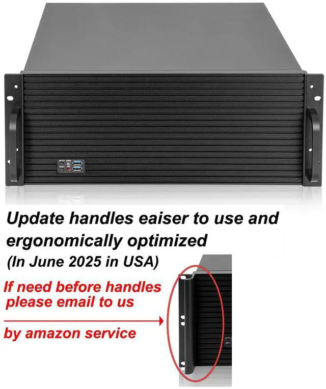 Alt view image 2 of 5 - Rackchoice 4U Rackmount Server Chassis 4x3.5 + 3x3.5 or 2x3.5+2x2.5 Drive Bays EATX/ATX/MATX/Mini-itx Support