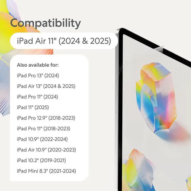 Alt view image 2 of 5 - Paperlike Screen Protector (2x) for iPad Air 11 (2024 & 2025) for an authentic paper-feel