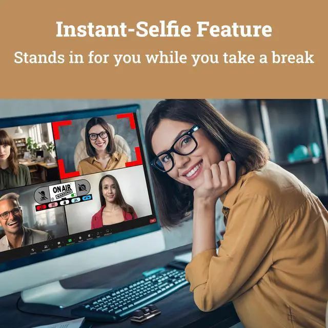 Alt view image 5 of 5 - On Air Warning! Mute Button USB Microphone, Cam Control Buttons, One-Touch, Mute Button with LED Indicator, PC Mic Mute Switch, Free Software Download for Online Calls/Class/Recording Video