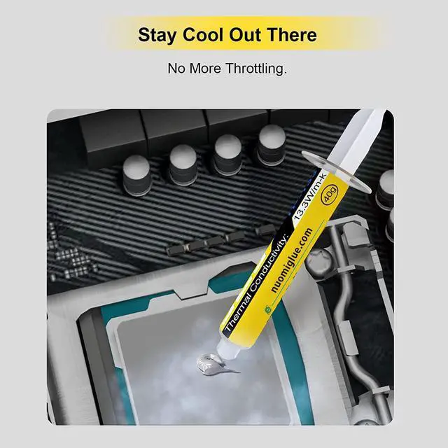 Alt view image 4 of 5 - JLJ 80g CPU Paste Thermal Compound Paste Heatsink for IC/Processor/CPU/All Coolers, Carbon Based High Performance, Thermal Interface Material