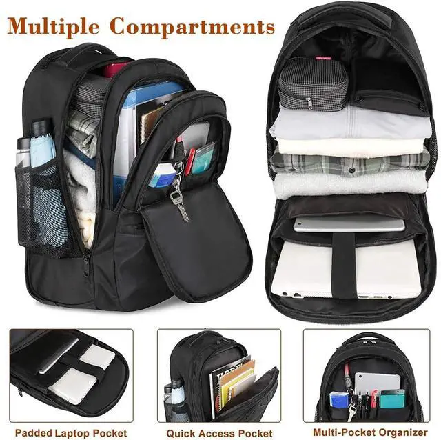 Alt view image 5 of 5 - MATEIN Rolling Travel Backpack, Sturdy 17 Inch Laptop Bag with Wheels for Women Men, 30 L Wheeled Backpack Carry on Luggage Water Resistant Roller Computer Bag for Nurse Teacher Work, Black