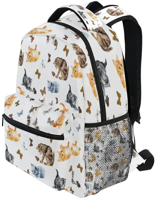 Alt view image 3 of 5 - Nander Laptop Travel Backpack Cute Cats Hunts On Butterfly Large Capacity Business College Student School Bookbags
