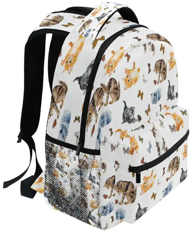 Alt view image 2 of 5 - Nander Laptop Travel Backpack Cute Cats Hunts On Butterfly Large Capacity Business College Student School Bookbags