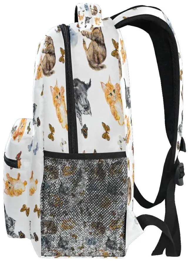Alt view image 4 of 5 - Nander Laptop Travel Backpack Cute Cats Hunts On Butterfly Large Capacity Business College Student School Bookbags