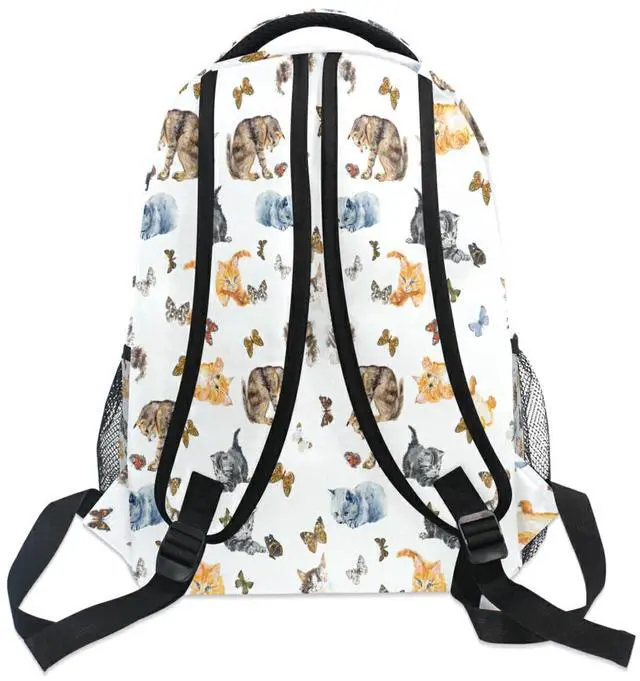 Alt view image 5 of 5 - Nander Laptop Travel Backpack Cute Cats Hunts On Butterfly Large Capacity Business College Student School Bookbags