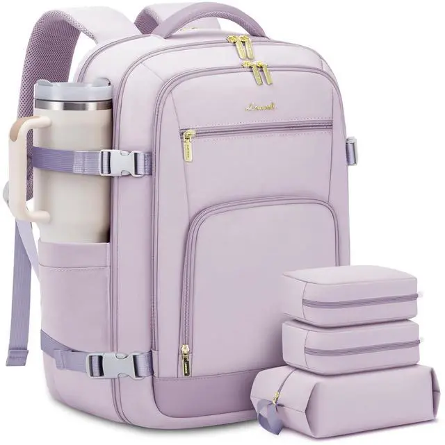 Main image of LOVEVOOK Travel Backpack For Women Flight Approved, 50L Large Carry On Backpack For Airplanes, Personal Item Travel Bag, Waterproof 18 Inch Laptop Backpack For Business Weekender Overnight, 4Pcs Set