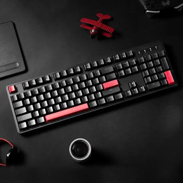 Alt view image 2 of 5 - LEMOKEY X2 QMK/VIA Custom Gaming Keyboard and Mouse Combo, Programmable 100% Full Size Layout Gasket Mount, Red Backlight Wired Mechanical Keyboard with Brown Switches for Mac/Windows/Linux