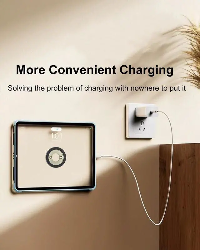 Alt view image 2 of 5 - Kolasels Magnetic Wall Tablet Phone Holder - 2 Pack, Magnet iPad Wall Mount for Home, Office, Kitchen, Bathroom, Fridge, Wall Portable Monitor Mount for 4.7-15.6" iPad, Phone, Monitor, Reader, Kindle